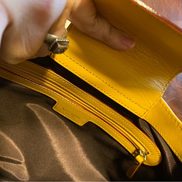Kate Spade Yellow Leather Shoulder Bag - Picture 9 of 10